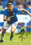 Football Lucas Digne signed 12x8 colour photo pictured playing for Everton. Good Condition. All