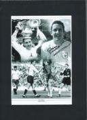 Football Dave Mackay signed 16x12 mounted black and white photo picturing the Spurs legend during