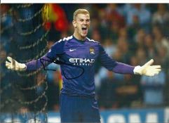 Football Joe Hart signed 12x8 colour photo pictured while playing for Manchester City. Charles