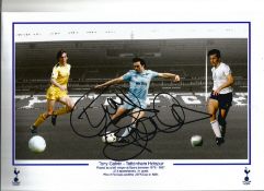 Football Tony Galvin signed 12x8 Tottenham Hotspur montage photo. Anthony Galvin (born 12 July 1956)