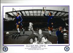Football Ron Harris signed 12x8 Chelsea F. C montage photo. Ronald Edward Harris, known by the