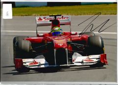 Motor Racing Felipe Massa signed 12x8 colour photo pictured driving for Ferrari 2011 signed in