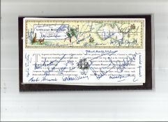 Cricket Australian Bicentenary PHQ Cover signed by 27 England and Australia legends includes Alec
