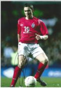 Football Stewart Downing 12x8 signed colour photo pictured in action for England. Stewart Downing (