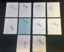 Cricket Australian legends collection 10 signed album pages from names such as David Boon, Mark