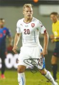 Football Matej Vydra signed 12x8 colour photo pictured in action for the Czech Republic. Good