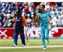 Cricket Chris Woakes 10x8 signed colour photo pictured during Englands successful World cup campaign