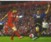 Football Adam Lallana 10x8 signed colour photo pictured in action for Liverpool. Adam David