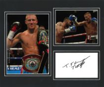 Boxing Terry Turbo Flanagan 12x10 mounted signature piece includes two colour photos and a signed
