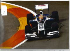 Motor Racing Pastor Maldonado signed 12x8 colour photo pictured driving for Williams in Formula