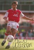Football Paul Merson signed 12x8 colour photo pictured in action for Arsenal. Good Condition. All
