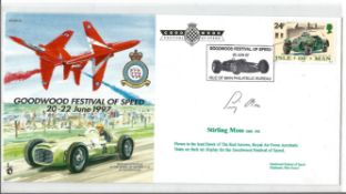 Motor Racing Stirling Moss signed flown FDC Goodwood Festival of Speed 20-22 June 1997. PM