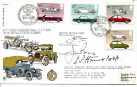 Motor Racing George Harvey Noble signed flown FDC 70th Anniversary of the creation of the Royal