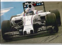 Motor Racing Valtteri Bottas signed 12x8 colour photo pictured driving for Williams Formula One in