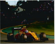 Motor Racing Jolyon Palmer signed 12x8 colour photo pictured driving for Renault in Formula One.