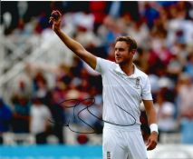 Cricket Stuart Broad 12x8 signed colour photo pictured during the Ashes Series of 2015. Stuart