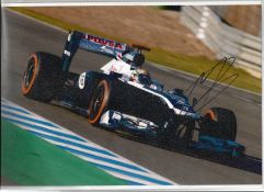 Motor Racing Pastor Maldonado signed 12x8 colour photo pictured driving for Williams Renault 2013