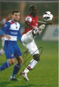 Football Emmanuel Eboue signed 12x8 colour photo pictured in action for Arsenal. Emmanuel Eboue (