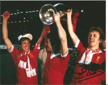 Football Phil Neal 10x8 signed colour photo pictured celebrating with the European Cup while playing