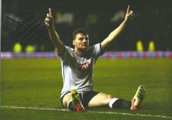 Football Chris Martin signed 8x12 colour photo pictured celebrating for Derby County. Good