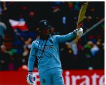 Cricket Jason Roy 10x8 signed colour photo pictured during Englands successful World cup campaign in