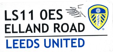 Football Helder Costa signed Elland Road LS11 0ES Leeds United commemorative metal road sign. Good