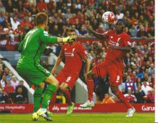Football Christian Benteke 10x8 signed colour photo pictured in action for Liverpool. Christian