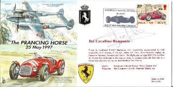 Motor Racing Jody Scheckter signed flown FDC The Prancing Horse 25 May 1997 Del Cavallino Rampante