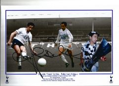 Football Osvaldo "Ossie" Ardiles signed 12x8 Tottenham Hotspur montage photo. Osvaldo César