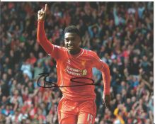 Football Daniel Sturridge signed 10x8 colour photo pictured in action for Liverpool. Good Condition.