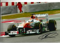 Motor Racing Adrian Sutil signed 12x8 colour photo pictured driving for Force India in Formula One