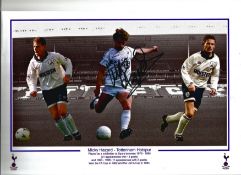 Football Micky Hazard signed 12x8 Tottenham Hotspur montage photo. Micky Hazard, sometimes spelled