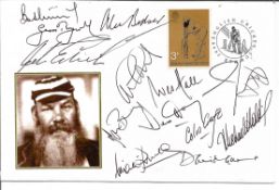 Cricket WG Grace signed commemorative envelope signed by 12 legendary England and West Indies