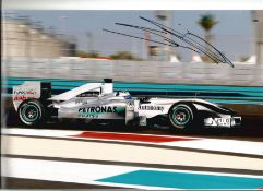 Motor Racing Sam Bird signed 12x8 colour photo pictured driving for Mercedes Brawn 2011 obtained