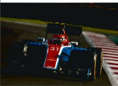 Motor Racing Esteban Ocon signed 12x8 colour photo pictured driving for the Manor Racing Formula One