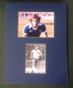 Football Ray Wilkins 16x12 mounted signature piece includes signed black and white photo playing for