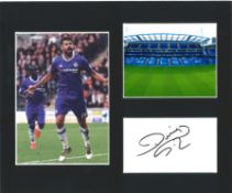 Football Diego Costa 12x10 mounted signature piece includes two colour photos and a signed album