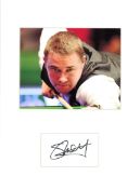 Snooker Stephen Hendry 16x12 mounted signature piece includes a signed album page and a colour photo