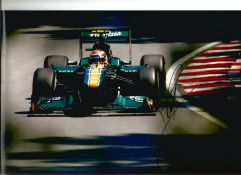 Motor Racing Jarno Trulli signed 12x8 colour photo pictured driving for Lotus Renault 2011