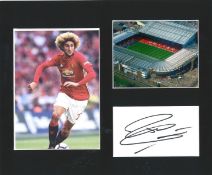 Football Marouane Fellaini 12x10 mounted signature piece includes two colour photos during his