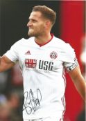 Football Billy Sharp signed 12x8 colour photo pictured playing for Sheffield United. Good Condition.