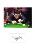 Snooker Jimmy White 16x12 mounted signature piece includes signed album page and a colour photo