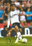 Football Curtis Davies signed 12x8 colour photo pictured in action for Derby County. Good Condition.