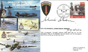 Johnnie Johnson signed Operation Overlord cover. Good conditon. We combine postage on multiple