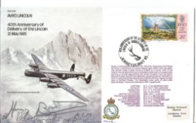WW2 Battle of Britain pilot Joseph Jan Hanus 310 sqn and ACM Harry Broadhurst signed Avro Lincoln