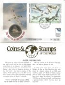 Battle of Britain 1940 First Day Coin Cover Reach for the Sky No 4137 PM Republic of the Marshall