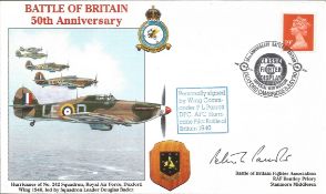 Wing Cmdr P. L. Parrott DFC AFC signed Battle of Britain 50th Anniversary signed FDC No. 60 of 85