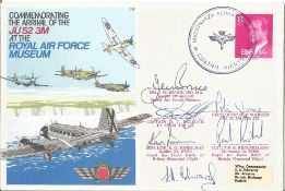 Commemorating the Arrival of the JU52 3M at the Royal Air Force Museum FDC multi signed by Mr J. M