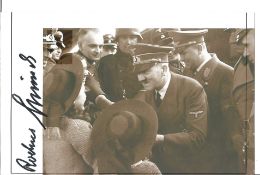 WW2 Rochus Misch Hitlers bodyguard signed 6 x 4 inch b/w photo. Good conditon. We combine postage on