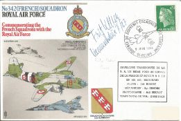 Fritz Keller signed flown No342 French Squadron Commemorating the French Squadrons with the RAF